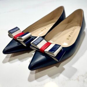 Duchess Air Silver Star Ballerina Flat. Leather uppers and leather soles. In gre